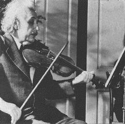 Einstein
                  plays violin